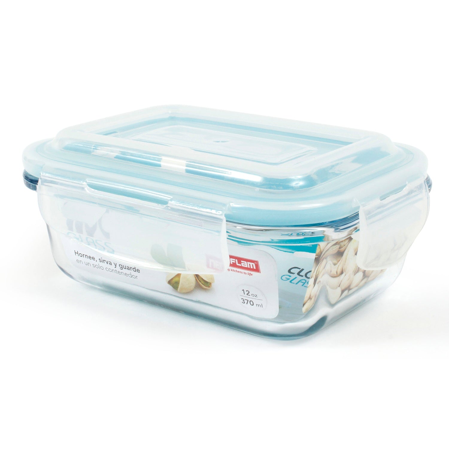 Cloc Glass Rectangular Food Storage