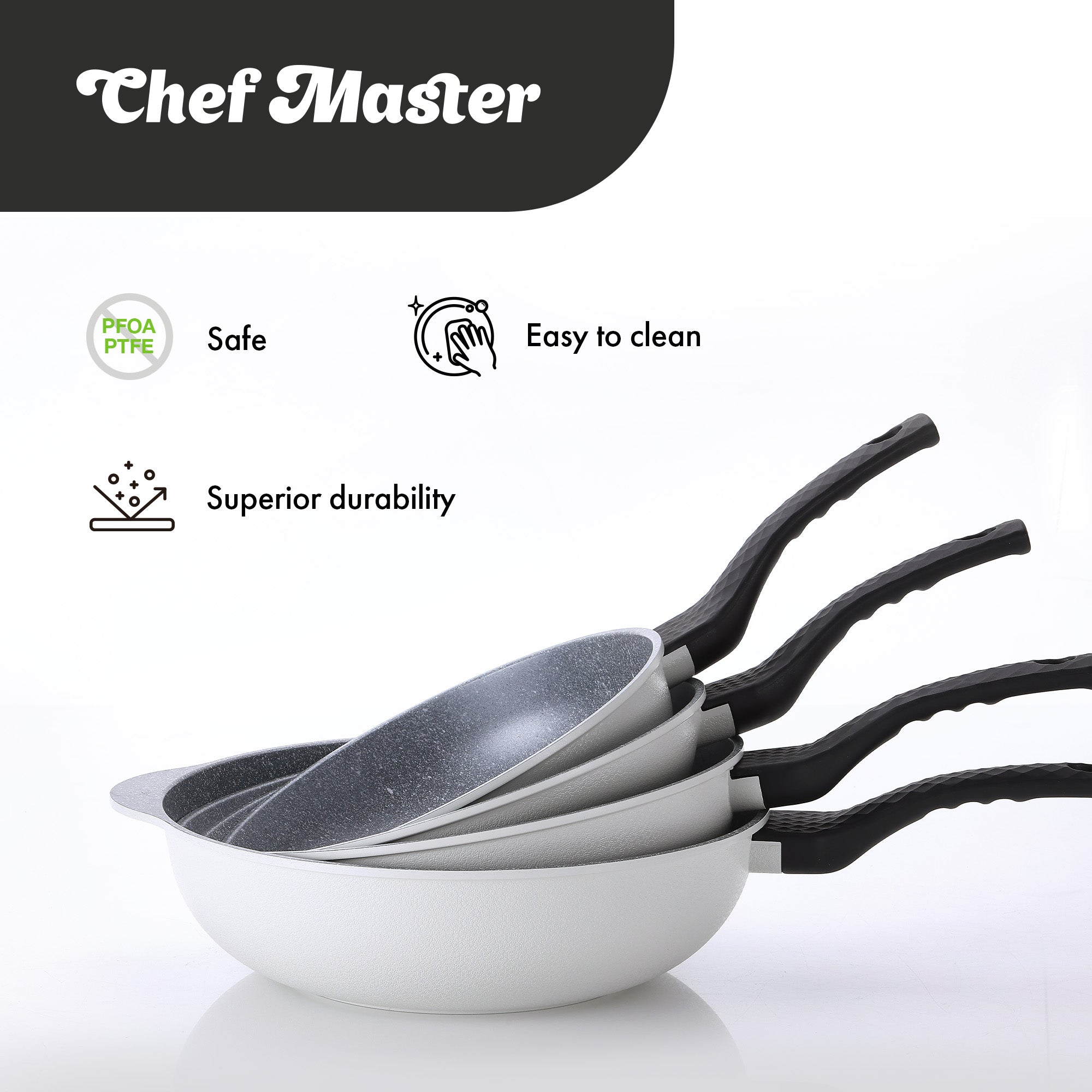 Hefmaster Cookware Chef Master Cookware Set: Nonstick, Durable & Eco-Friendly – NEOFLAM ...
