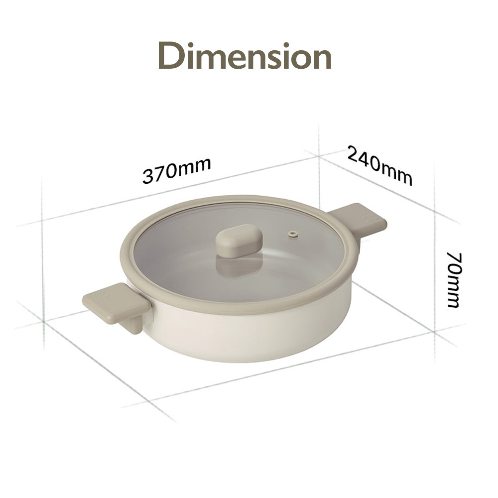 Non-Stick Ceramic Casserole with Lid - 9