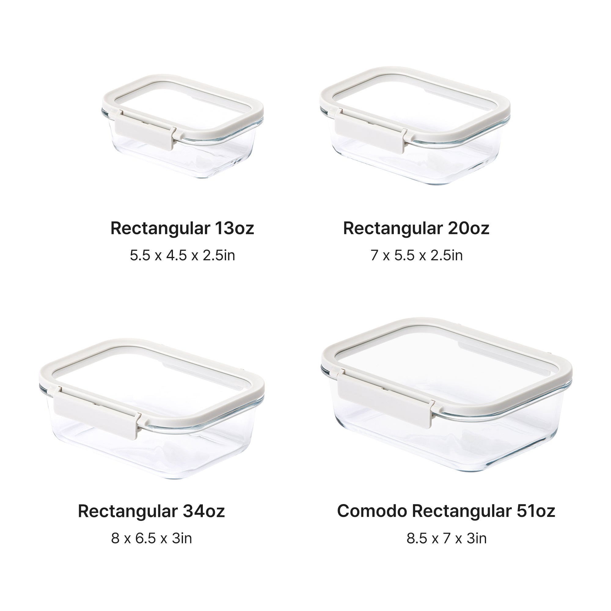 Comodo Rectangular Food Storage