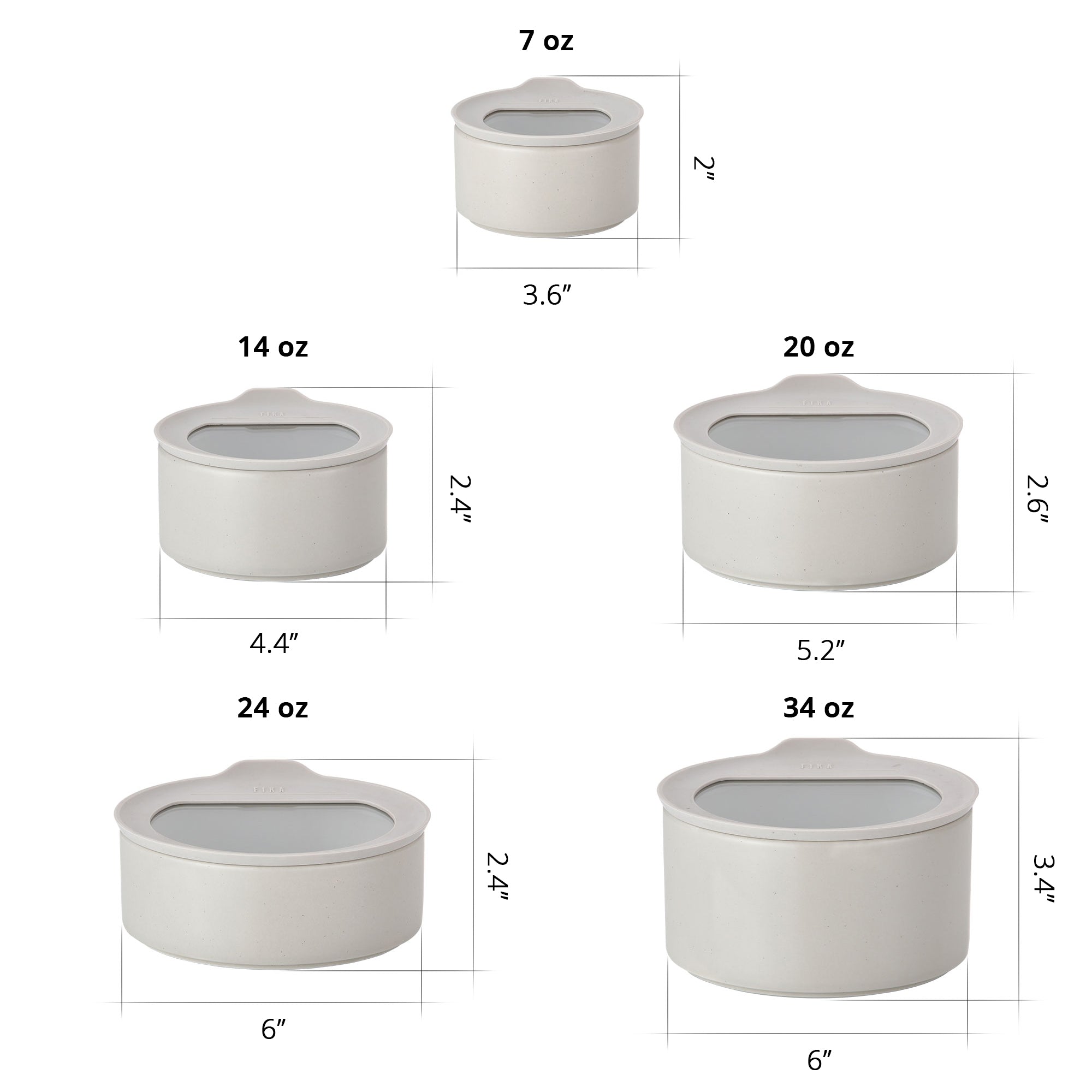 Fika One Round Ceramic Storage