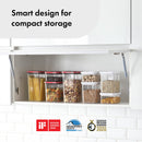 Smart Seal Food Storage, Rectangle, 4PCs Set, Glossy White Lid
